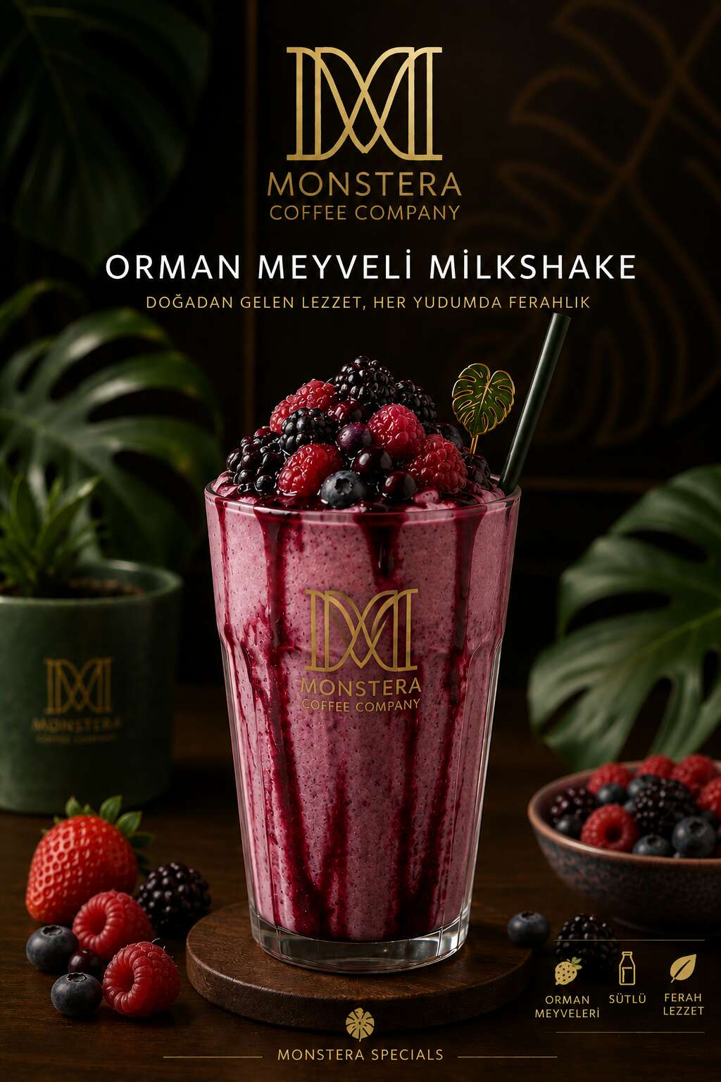 Forest fruit milkshake