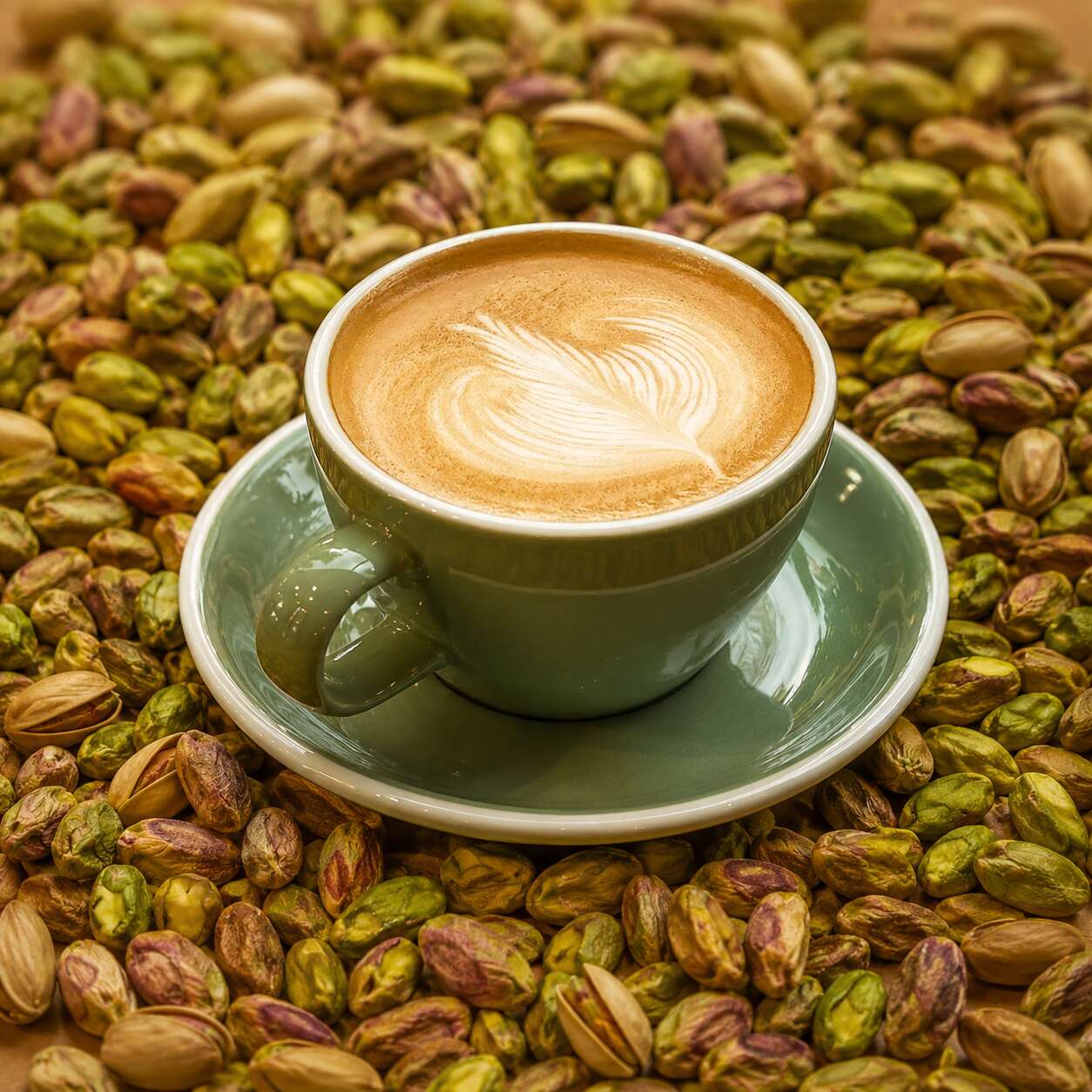 Pistachio latte