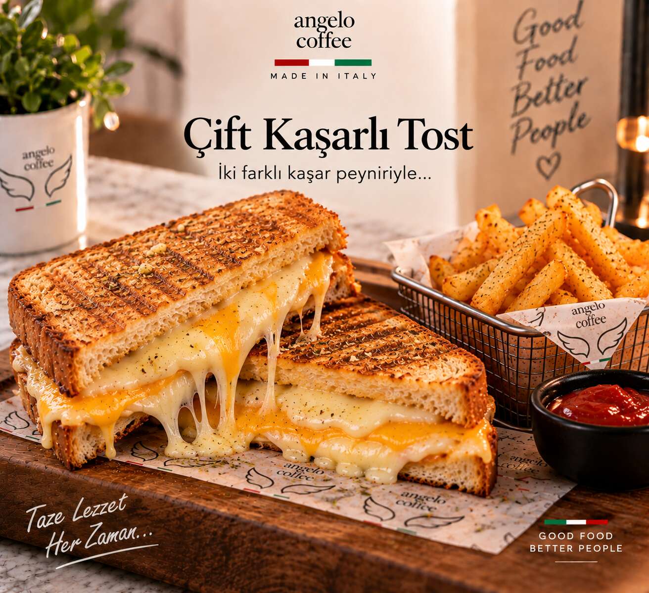 Çift Kaşarlı Tost