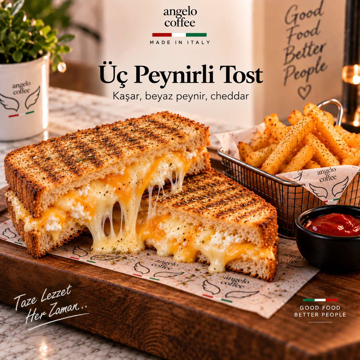 Üç Peynirli Tost