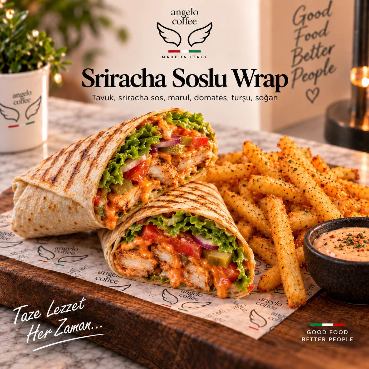 Sriracha Soslu Wrap