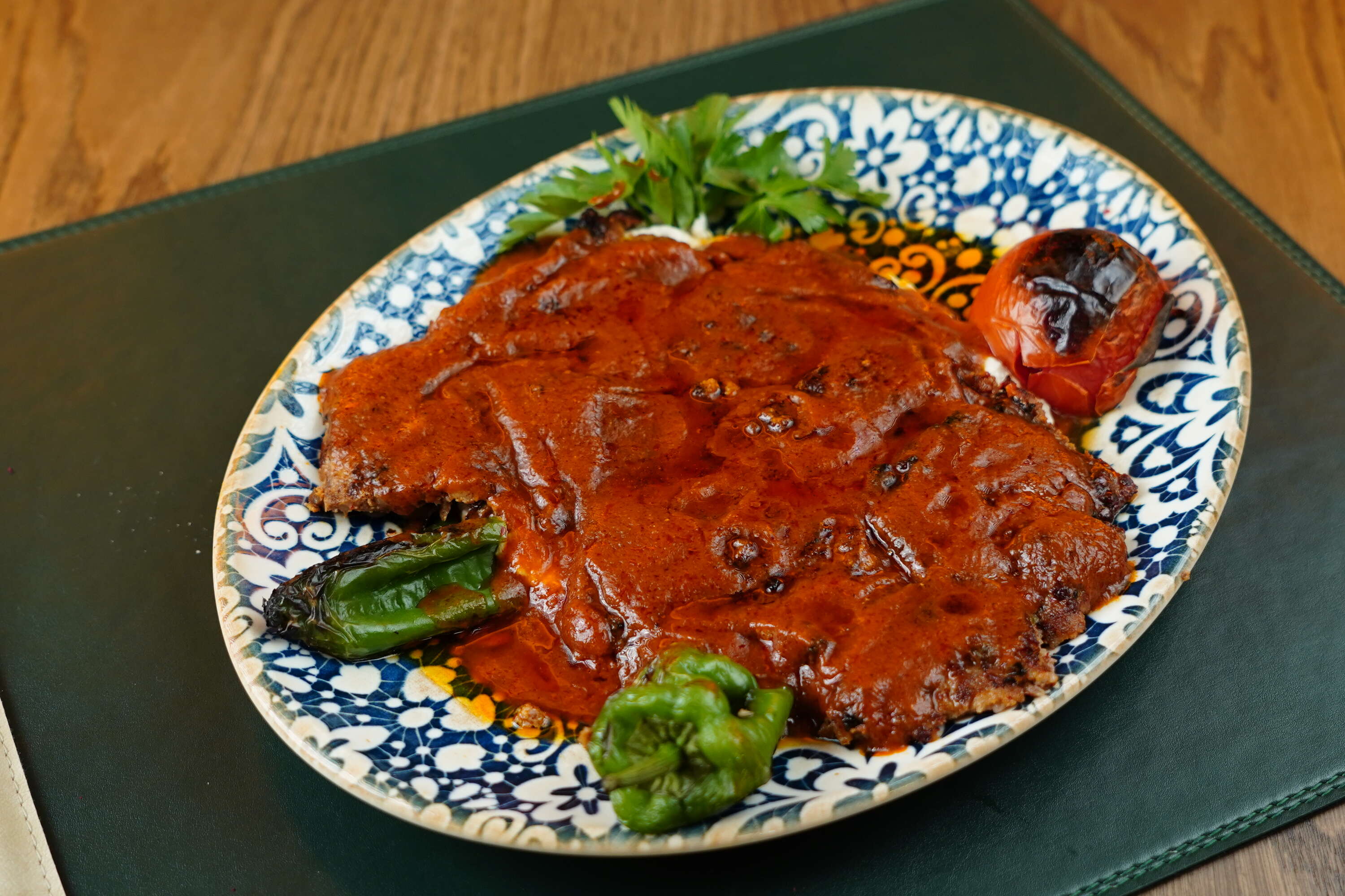Alinazik with diced meat
