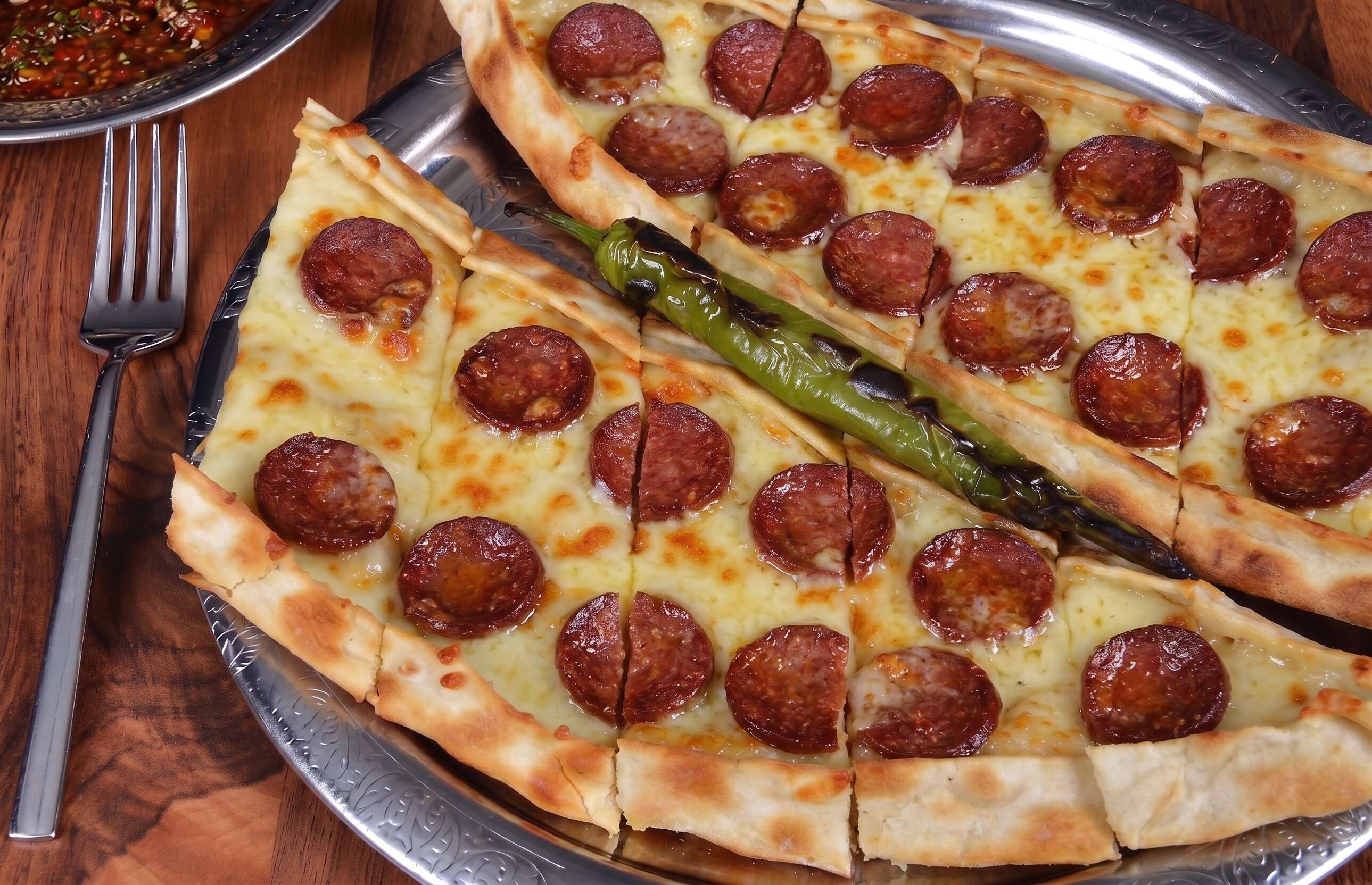 Kaşarlı Sucuklu Pide