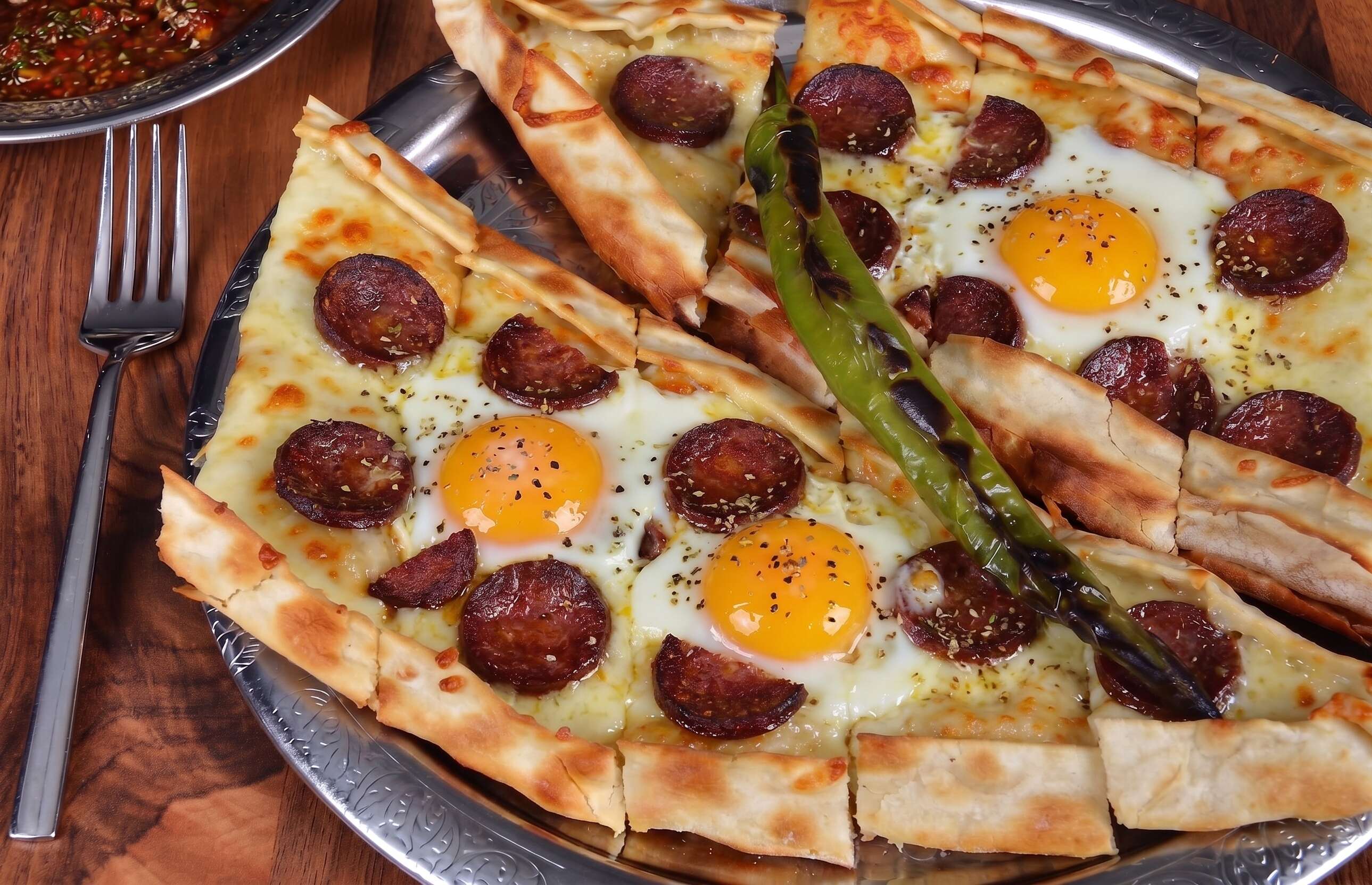 Sucuklu Yumurtalı Pide