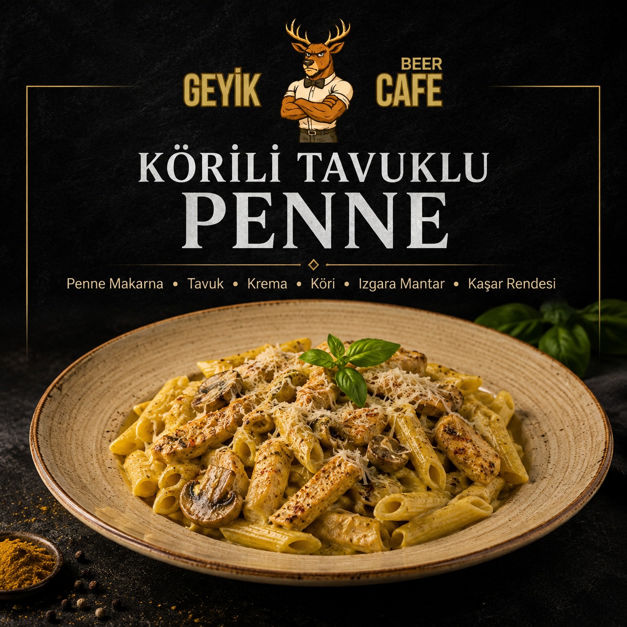 Curry chicken penne