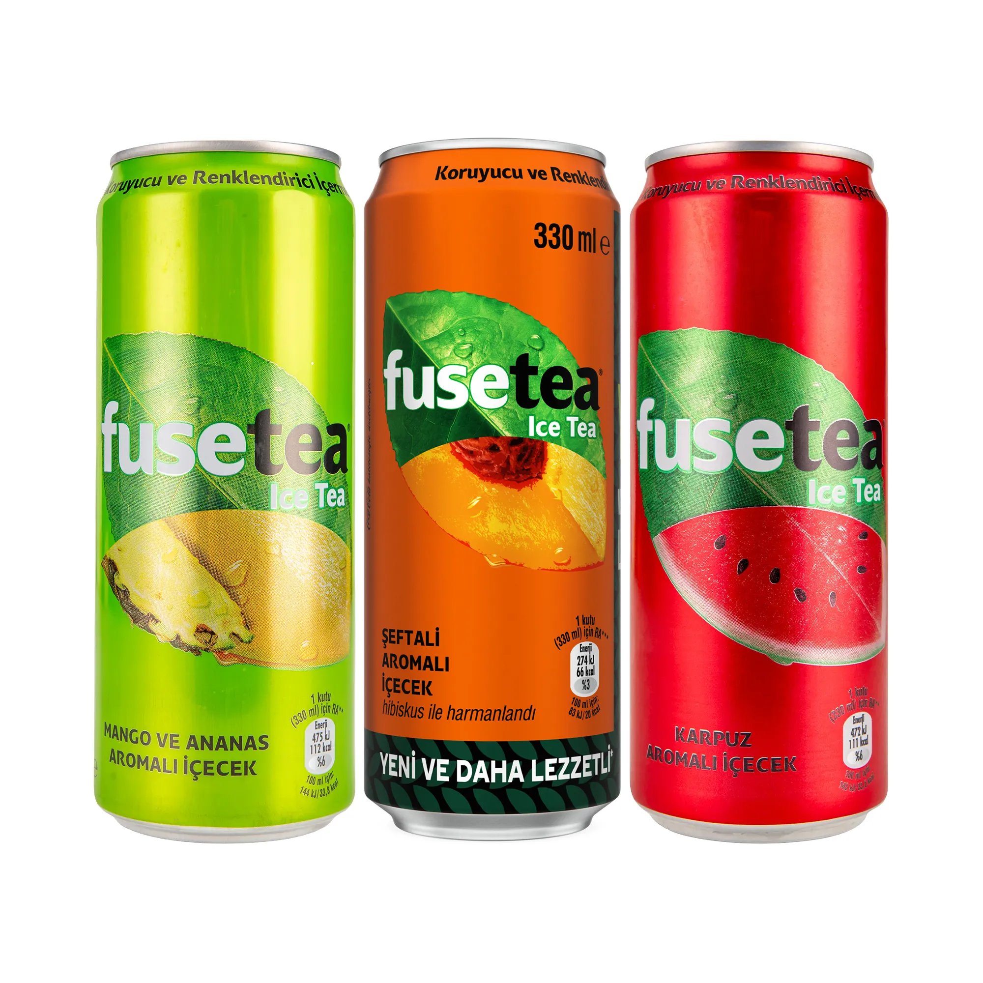Iced tea (mango, watermelon, peach, melon-strawberry)
