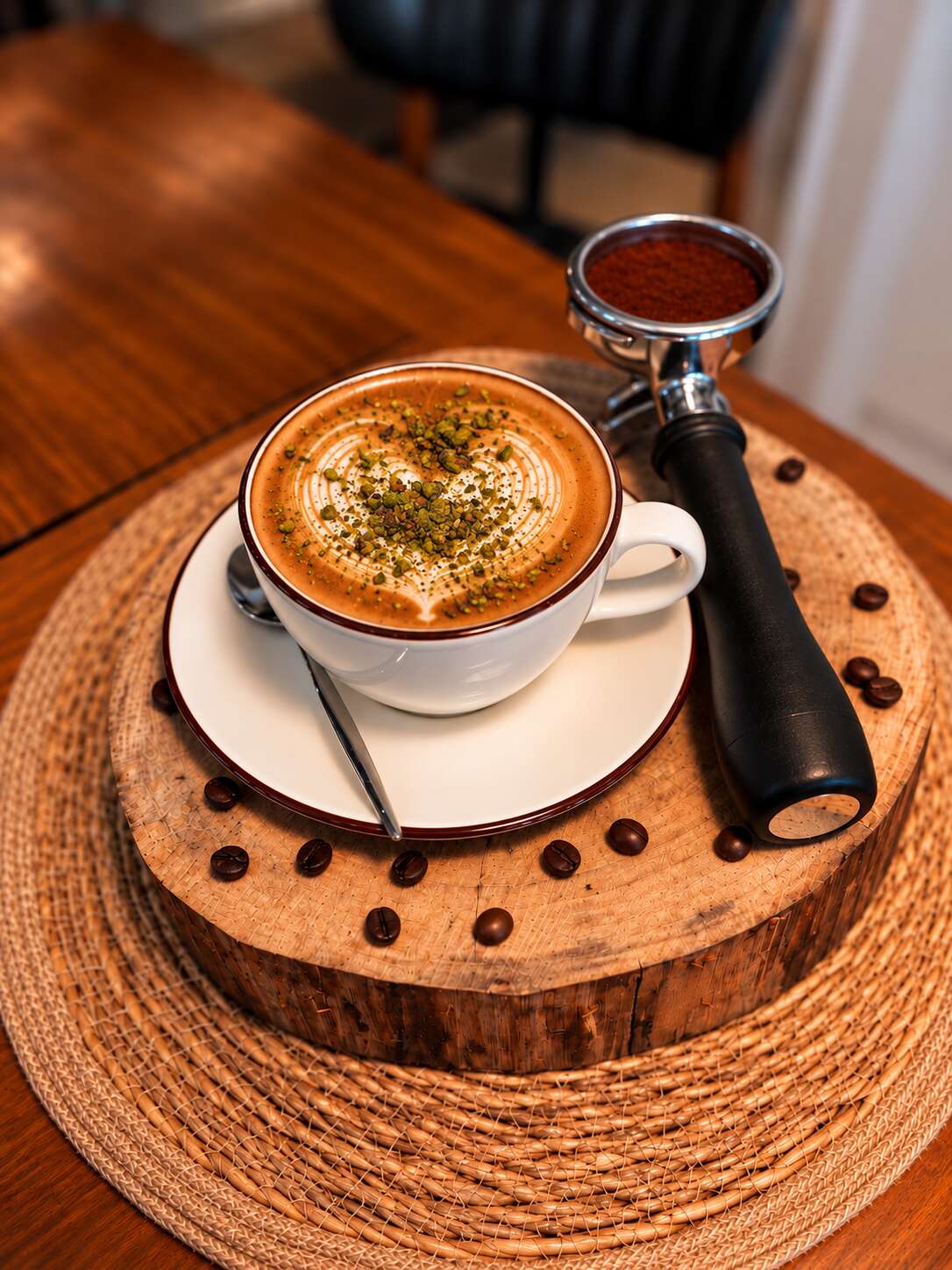 Pistachio spanish latte 