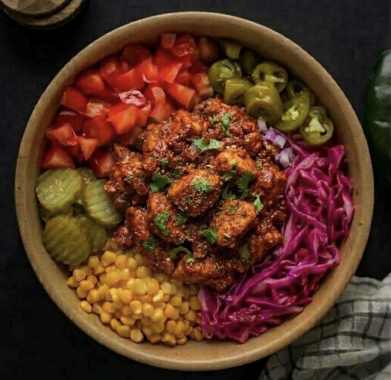 Bucket Chicken Rice Pilaf with Hot Chili Sauce