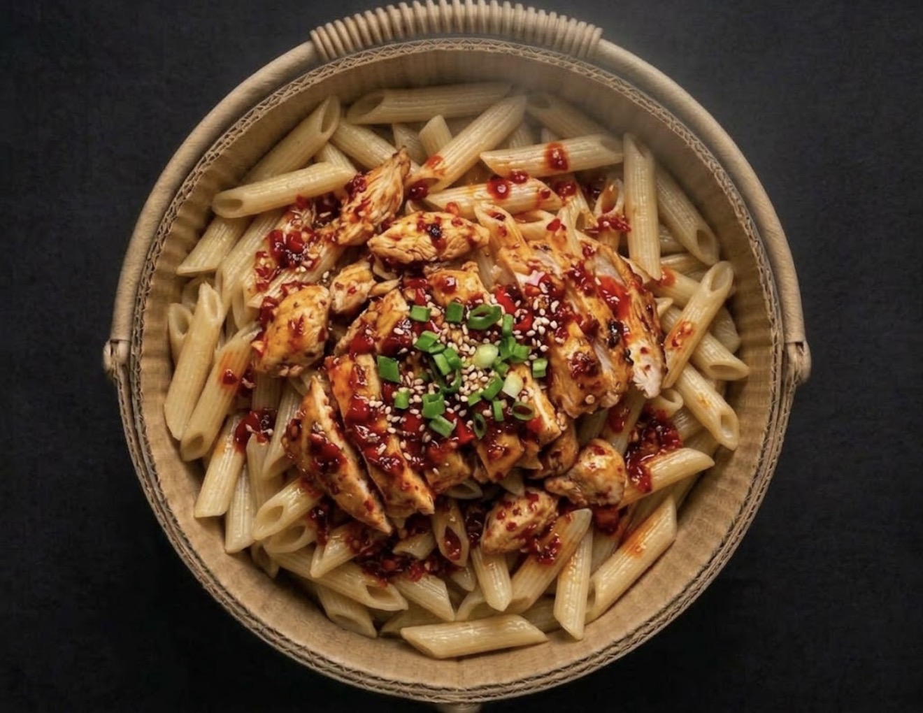 Bucket Chicken Pasta with Sweet Sauce