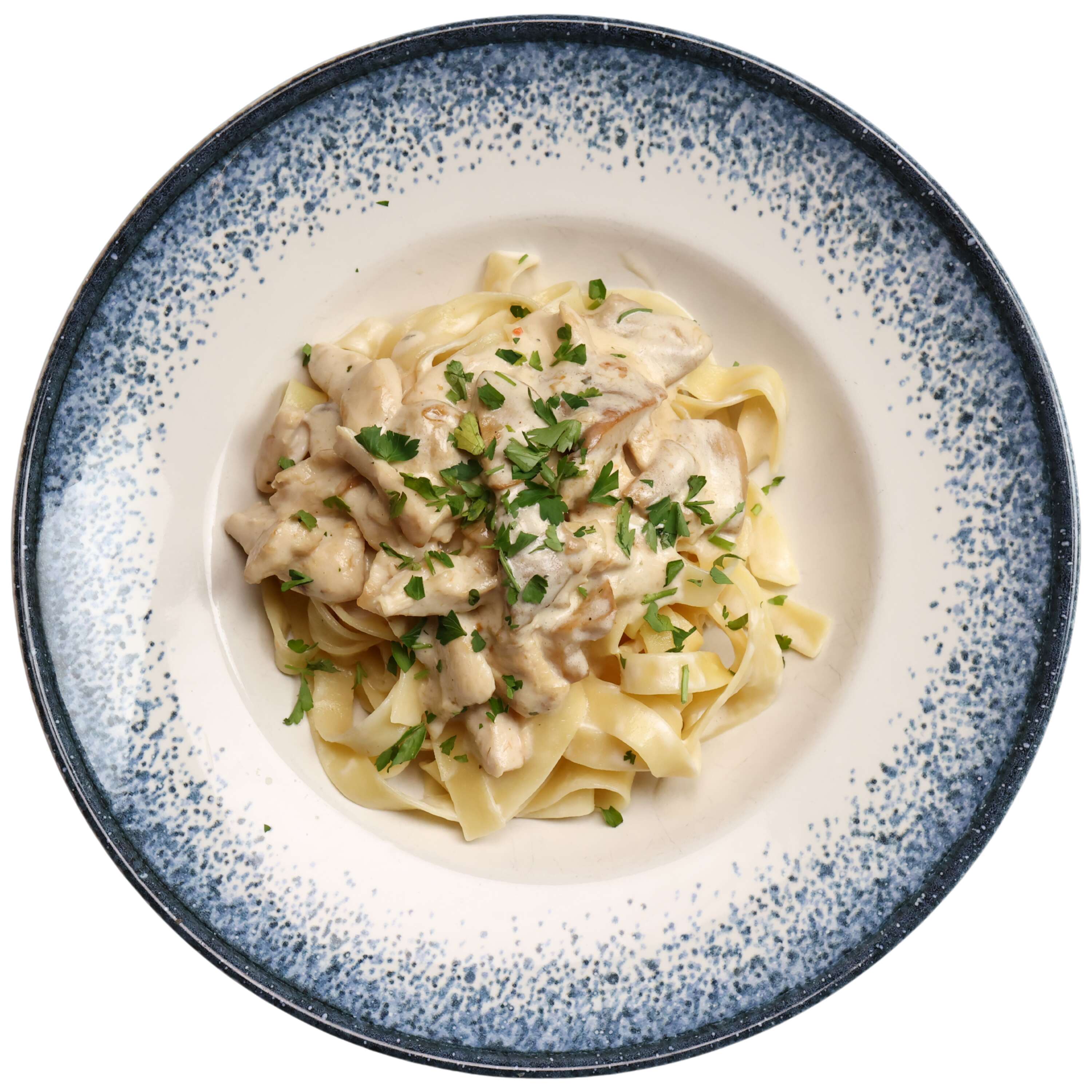 Chicken fettuccine porcini
