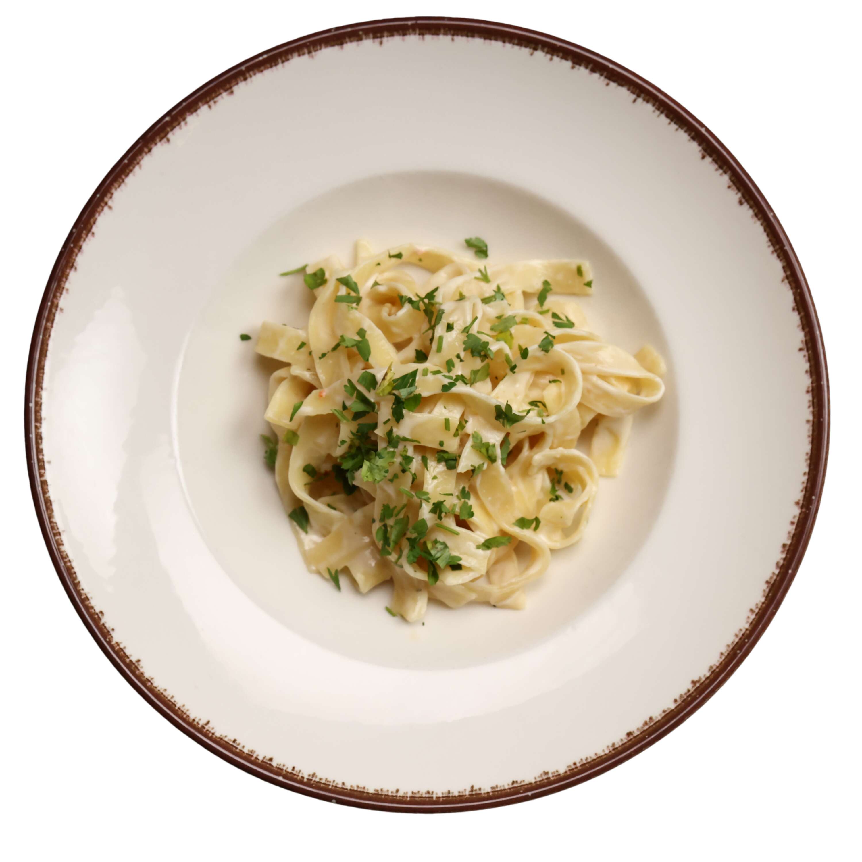 Fettuccine with cream (small portion)