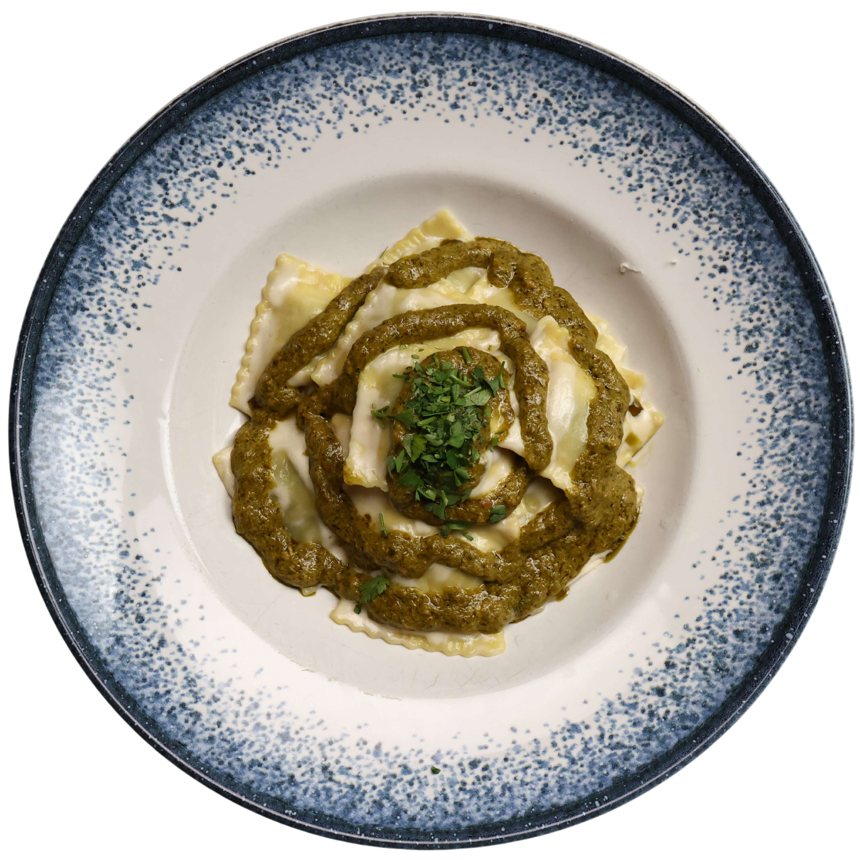 Spinach ravioli