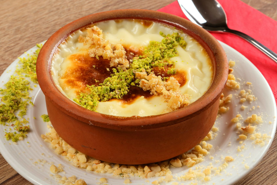 Baked rice pudding