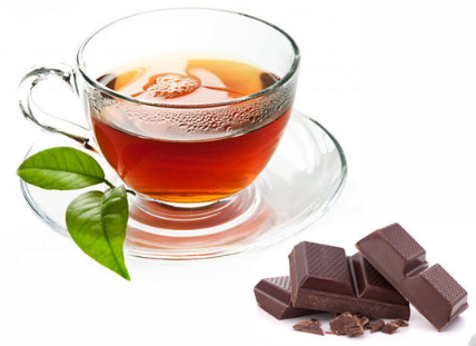 Çay şokoladla