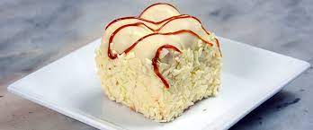 White square profiterole