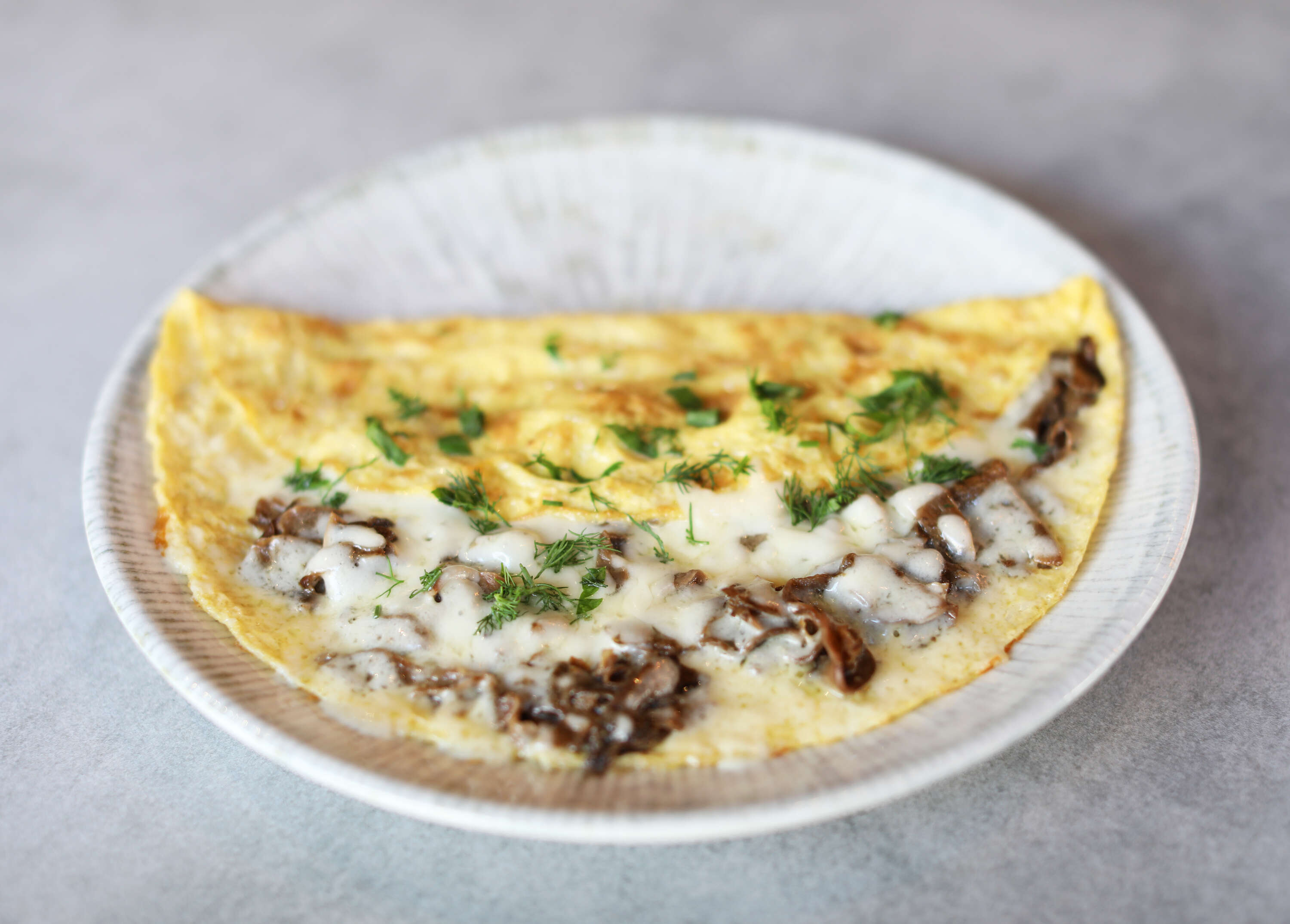 Mantar Peynirli Omlet