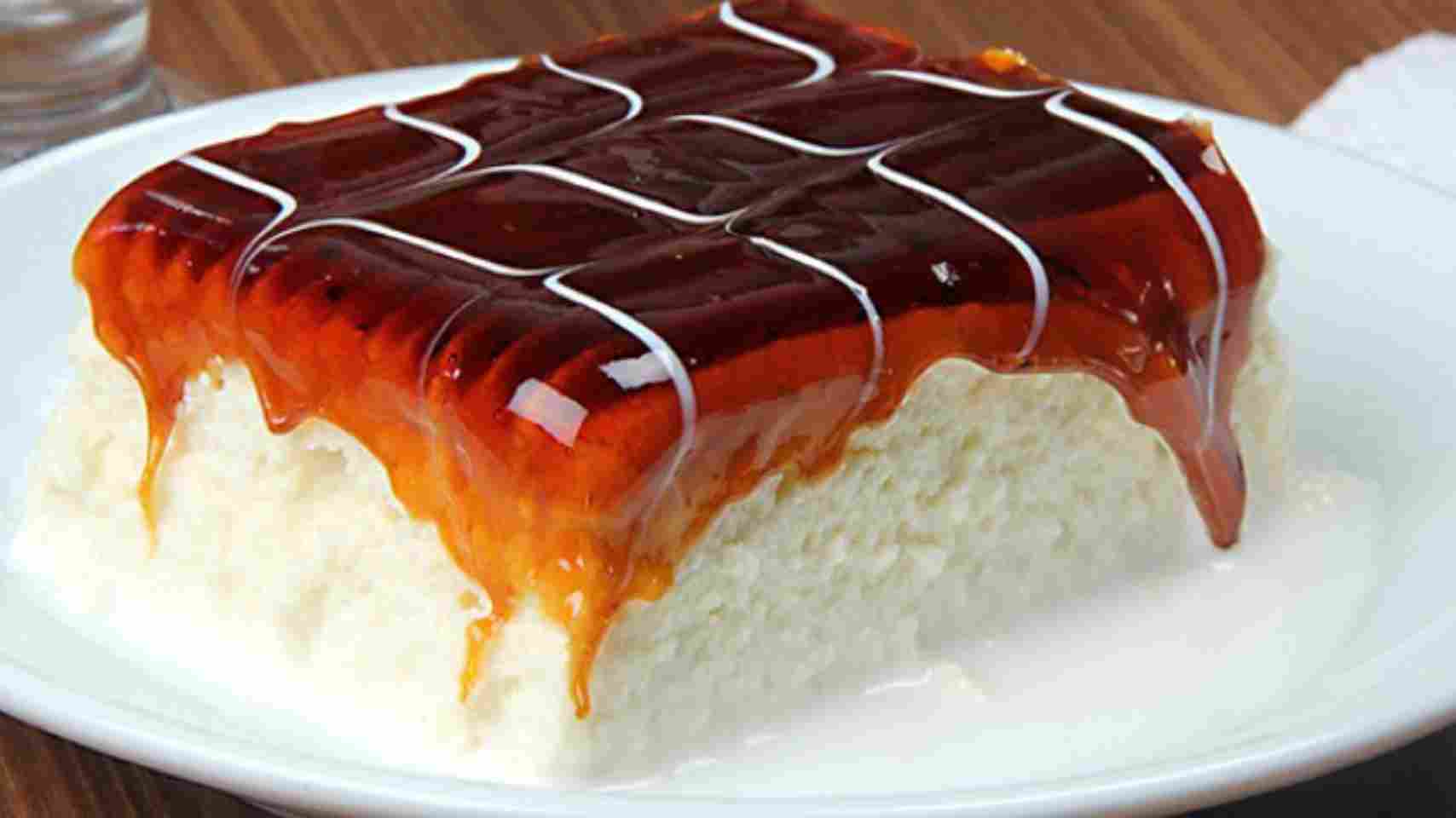 Trileçe with raspberry and caramel