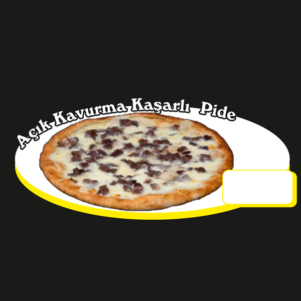 Açık Kavurmalı Kaşarlı Pide