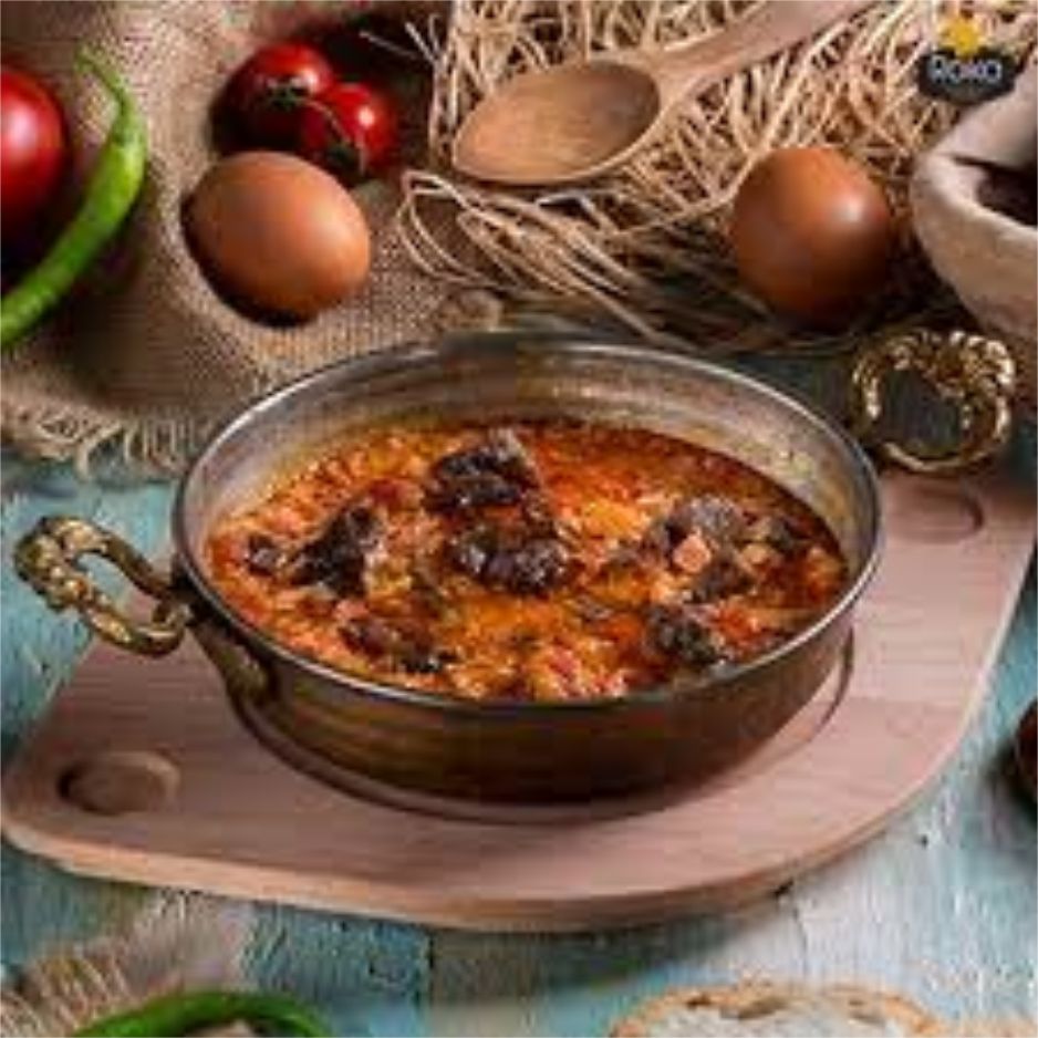 Menemen with kavurma