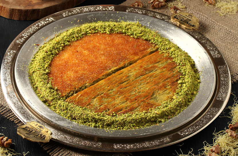 Half hasır, half cheese künefe