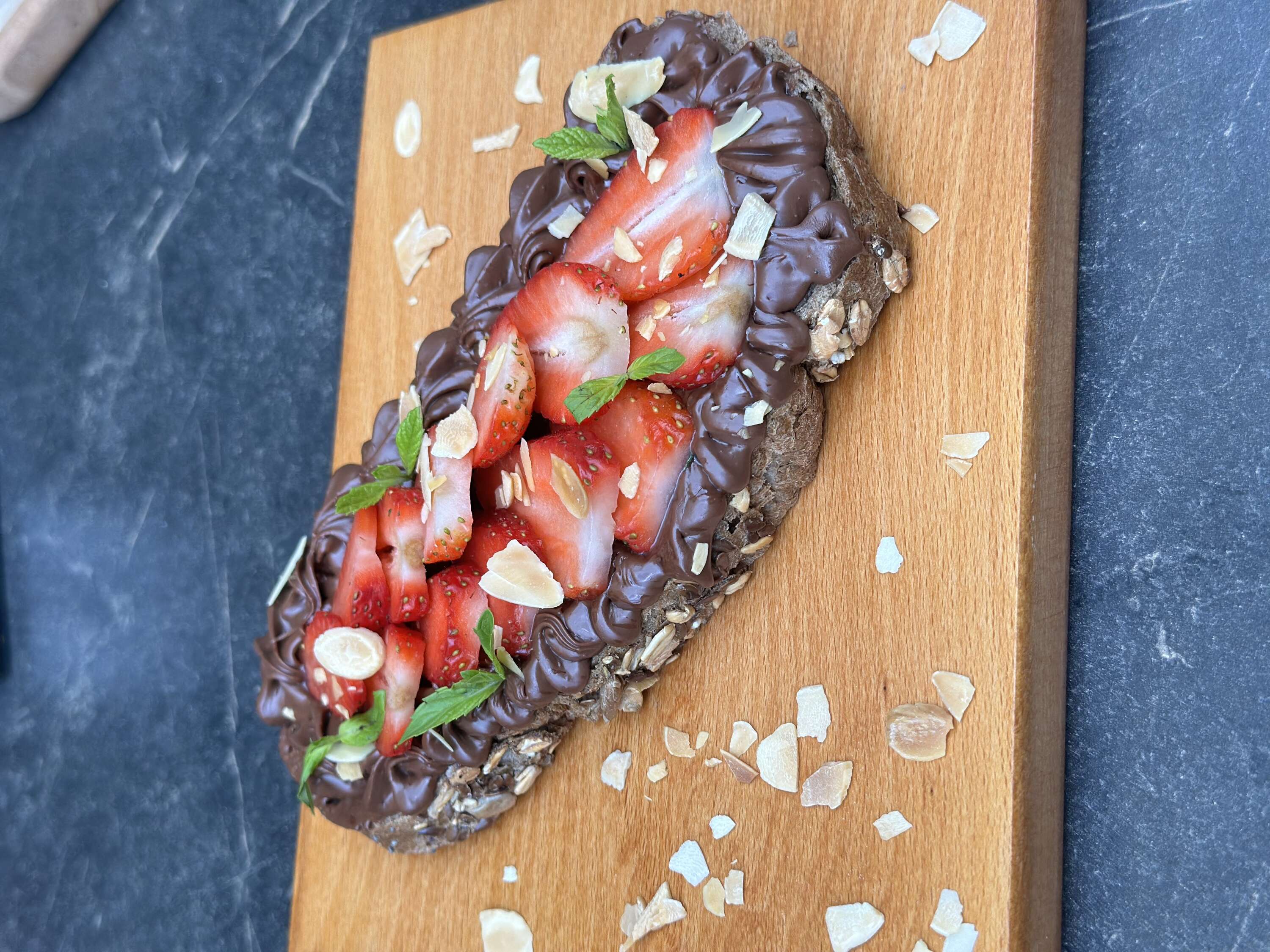 Strawberry & Nutella Toast