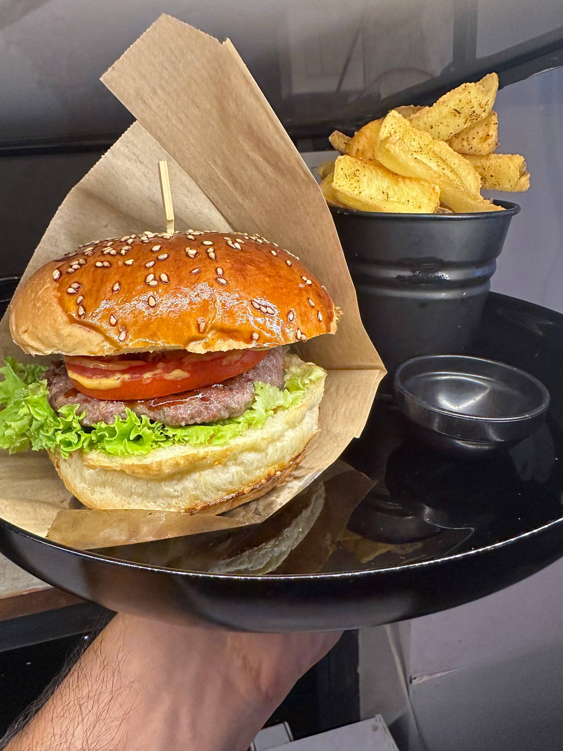 Handmade hamburger