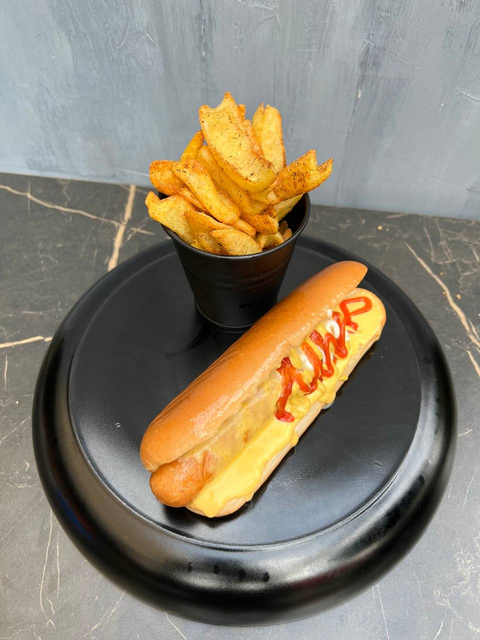 Cheese hot dog