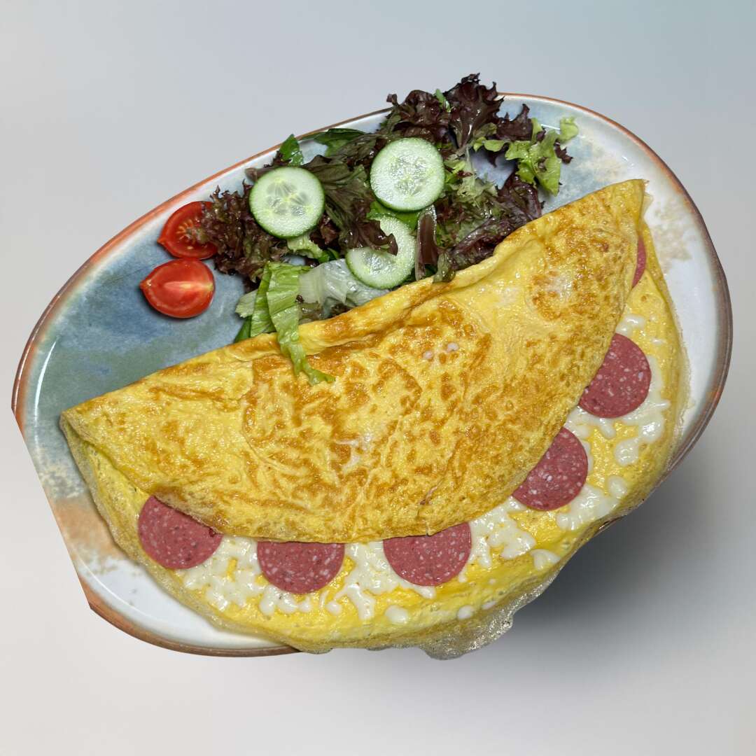 Sucuk and Kashar Cheese Omelette