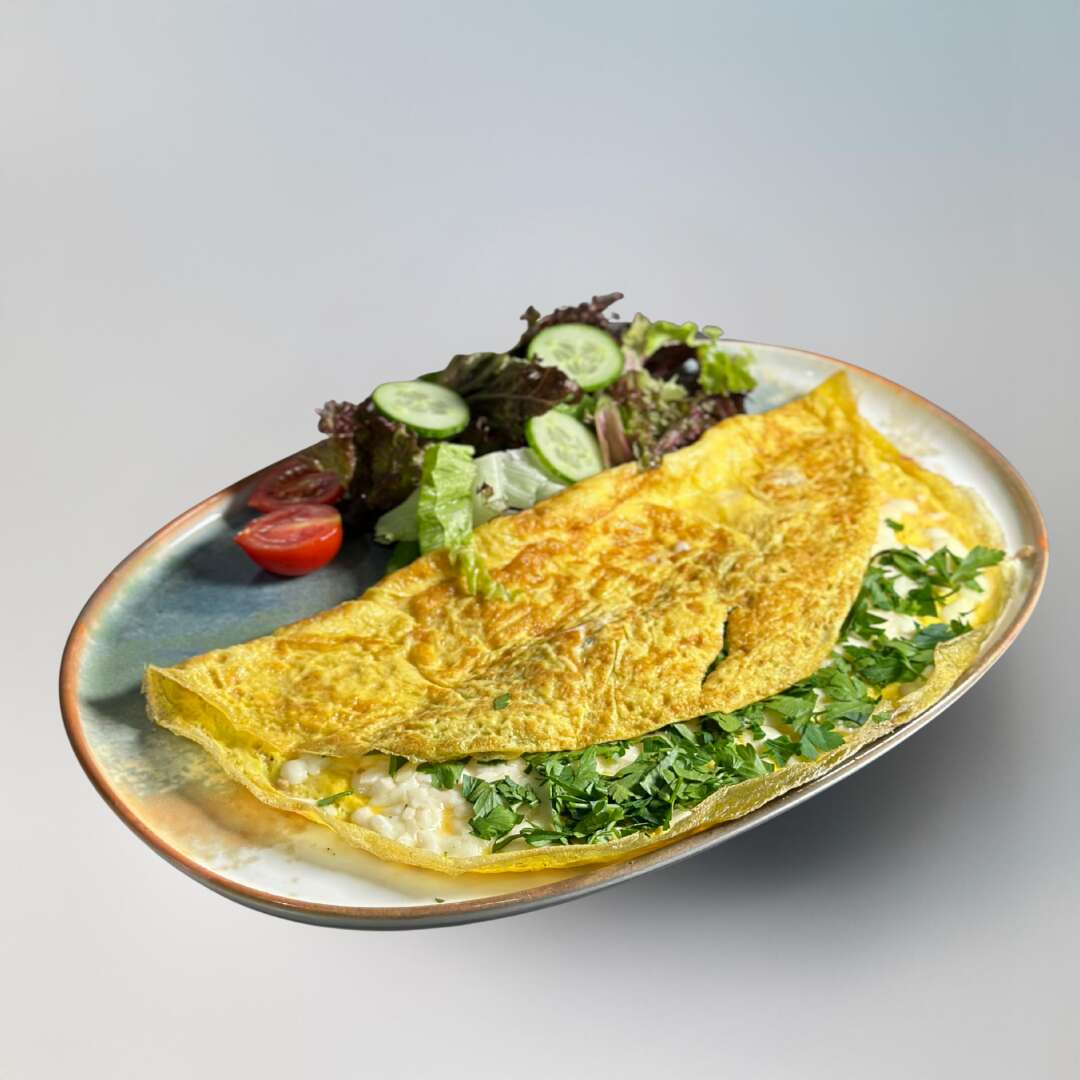 White Cheese and Parsley Omelet