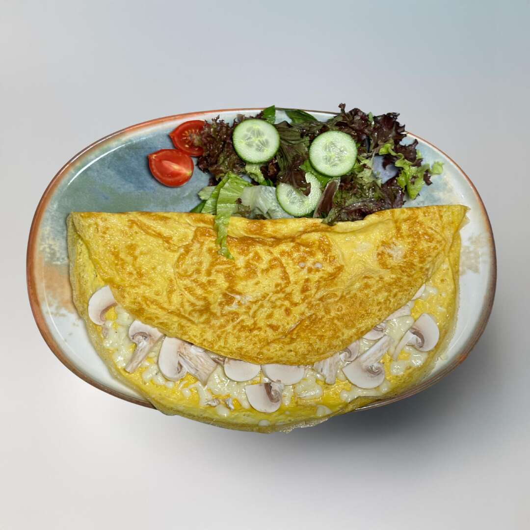 Mushroom and Kashar Cheese Omelette