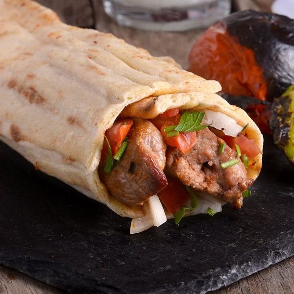 Lamb shish dürüm