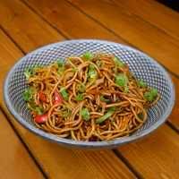 Broccoli and mushroom noodles