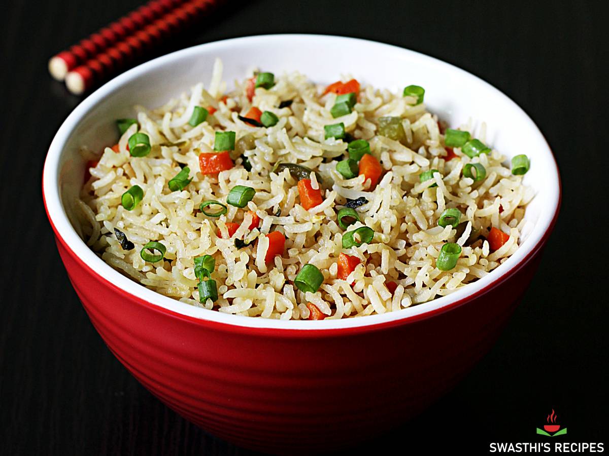Half portion of Chinese vegetable rice (with a main course)