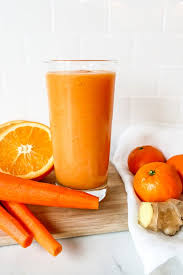 Fresh carrot and orange juice