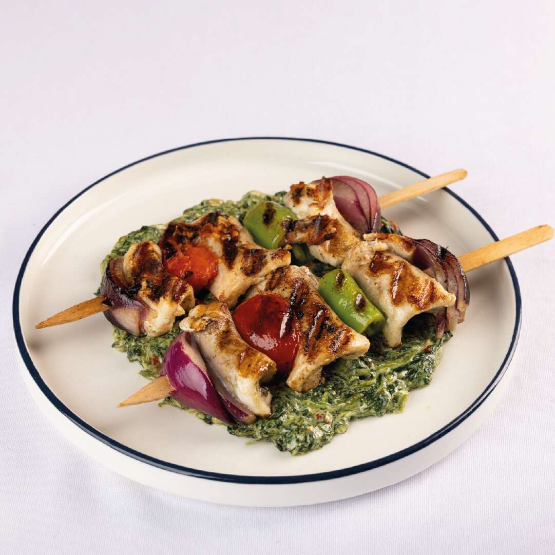 Sea bass skewers