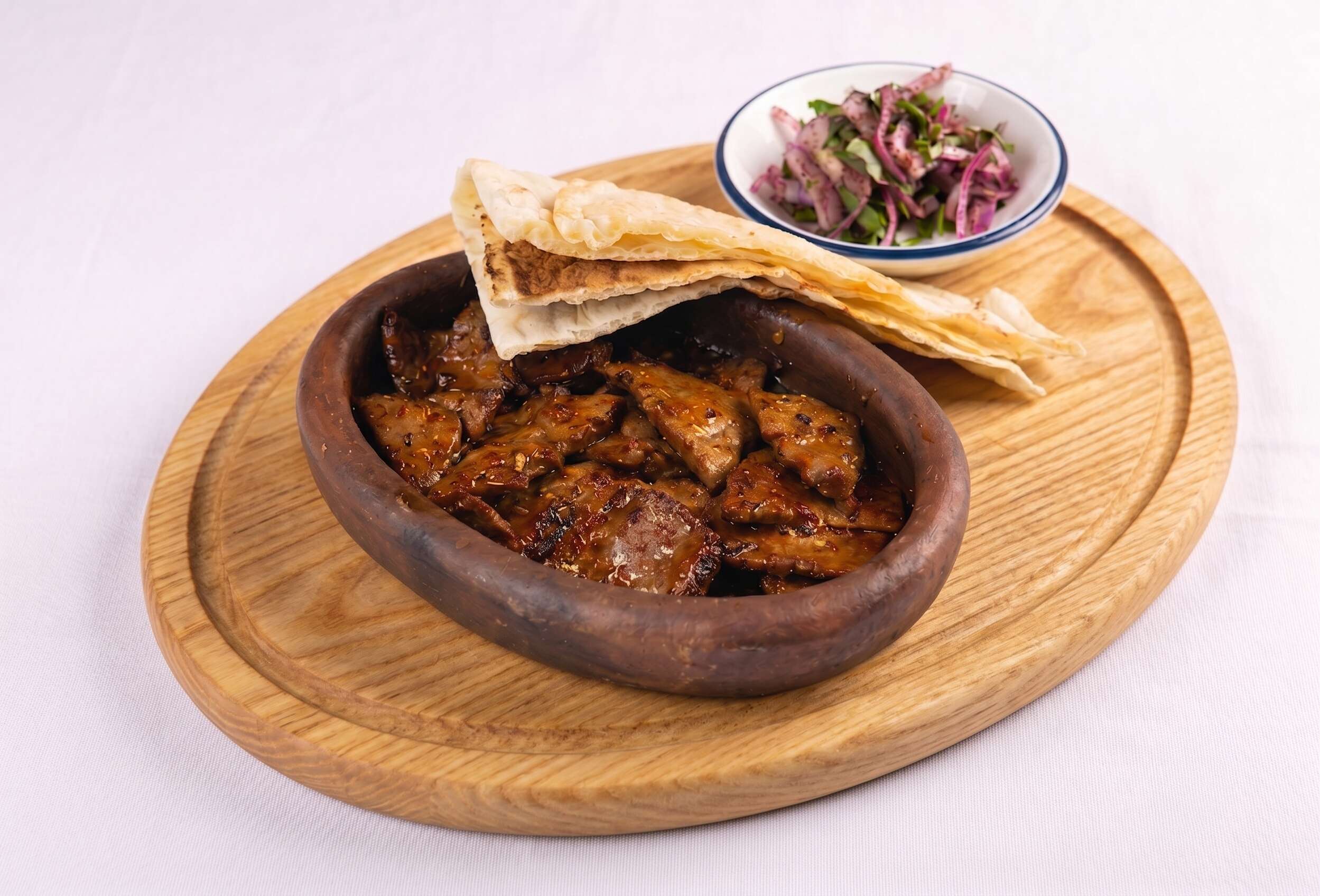 Leaf Liver with Pomegranate Molasses