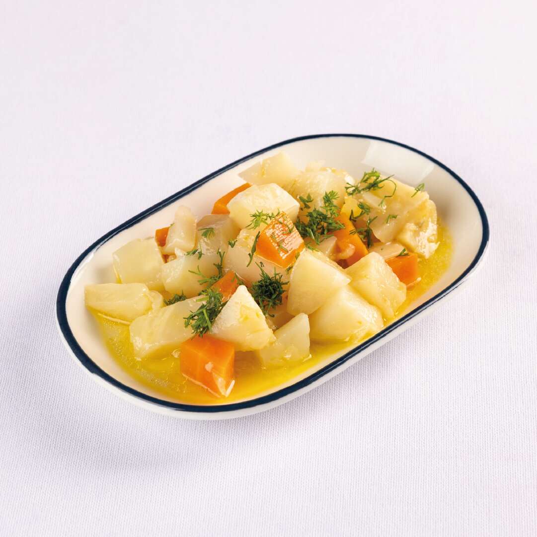 Celery root in olive oil